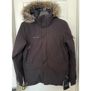 Obermeyer $399 Men's Small Ridgeline Full Zip Snow Jacket 21110-21019 Dark Brown